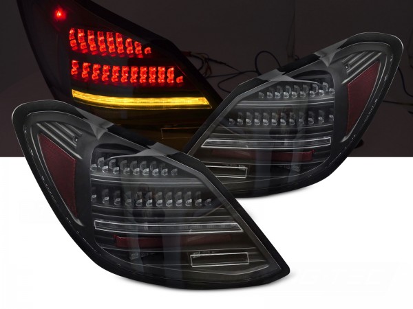 Voll LED Rückleuchten für Mercedes C-Klasse W205 Limo Bj. 14-21 Schwarz Chrom OE LED
