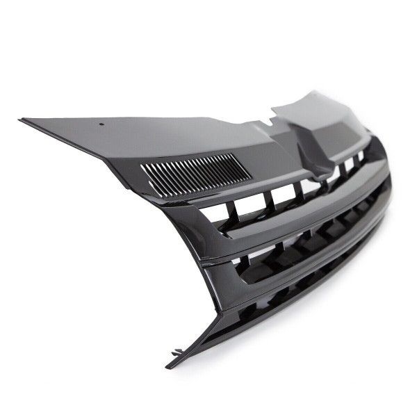 Kühlergrill ohne Emblem für VW T5 GP Facelift Bj. 2009-2015 Schwarz Hochglanz