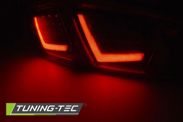 LED Lightbar Rückleuchten für Seat Leon 1P1 Facelift Bj. 09-12 Rot/Smoke
