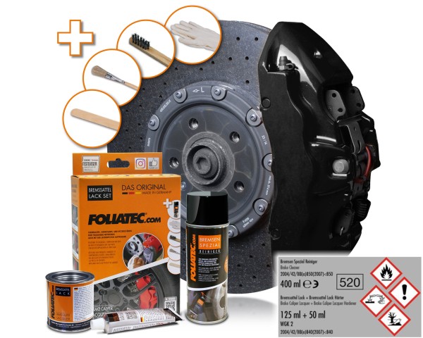 FOLIATEC Bremssattellack Schwarz Glänzend Bremssattelfarbe Bremssattel 2164