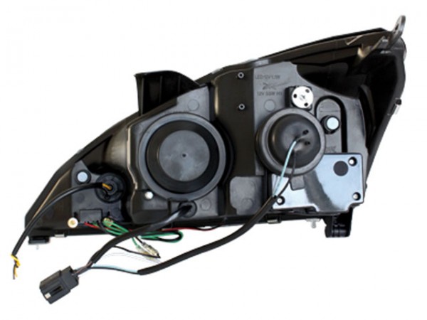 Scheinwerfer LED Tagfahrlicht Optik für Ford Focus MK1 Bj. 98-01 Schwarz