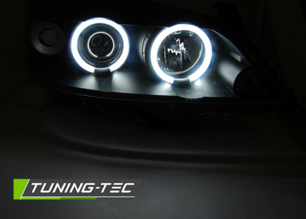 Scheinwerfer CCFL Angel Eyes für Opel Astra G Bj. 98-05 Schwarz
