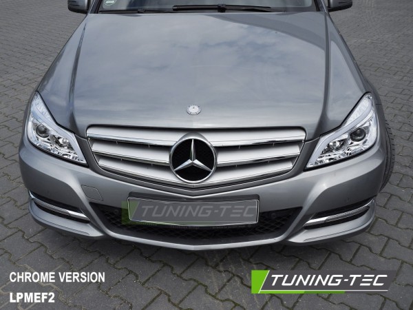 Scheinwerfer LED Tagfahrlicht für Mercedes C-Klasse W204 Bj. 11-15 Chrom
