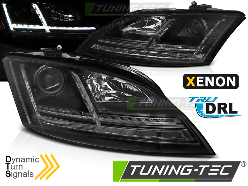 Xenon Scheinwerfer DRL LED Tagfahrlicht für Audi TT 8J Bj. 06-10 Schwarz