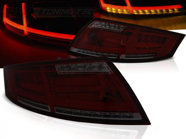 Voll LED Lightbar Rückleuchten für Audi TT 8J Bj. 06-14 Rot/Smoke dynamischer Blinker