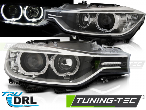 Scheinwerfer DRL LED Tagfahrlicht für BMW 3er F30 F31 Bj. 11-15 Schwarz