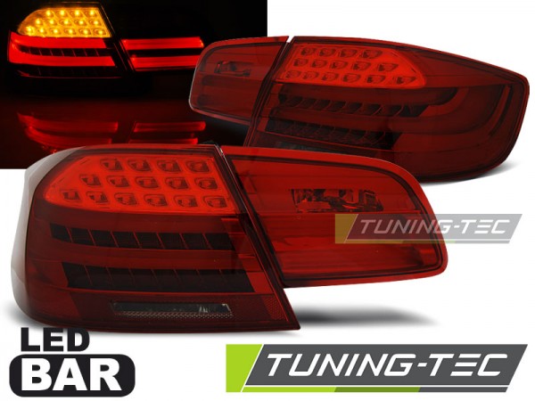 LED Lightbar Rückleuchten für BMW E92 Coupe Bj. 06-10 Rot/Smoke LCI Optik