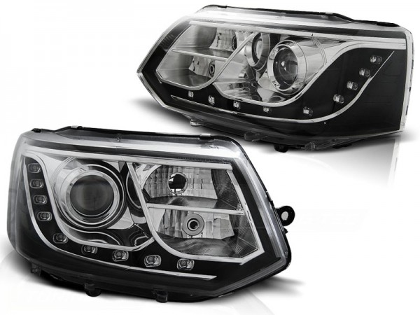 Scheinwerfer DRL LED Tagfahrlicht für VW T5 GP Facelift Bj. 10-15 Chrom