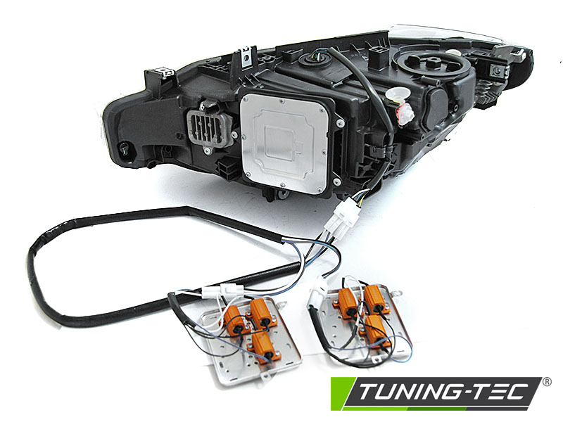Voll LED Scheinwerfer Tagfahrlicht für BMW 3er F30 F31 LCI Facelift Bj. 15-18 Schwarz