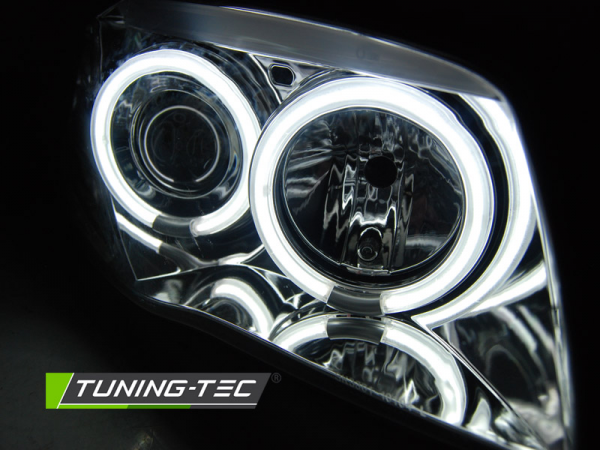 Scheinwerfer CCFL Angel Eyes für BMW 1er E81 E82 E87 E88 Bj. 04-11 Chrom