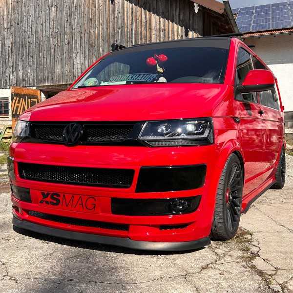 Voll LED Scheinwerfer Tagfahrlicht für VW T5 GP Facelift Bj. 10-15 Schwarz mit dynamischem LED Blink
