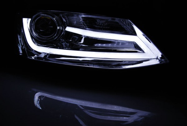 Scheinwerfer LED Tagfahrlicht Optik für VW Jetta 6 Bj. 11-18 Chrom LTI