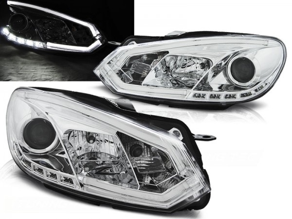 Scheinwerfer DRL LED Tagfahrlicht für VW Golf 6 Bj. 08-13 Chrom LTI