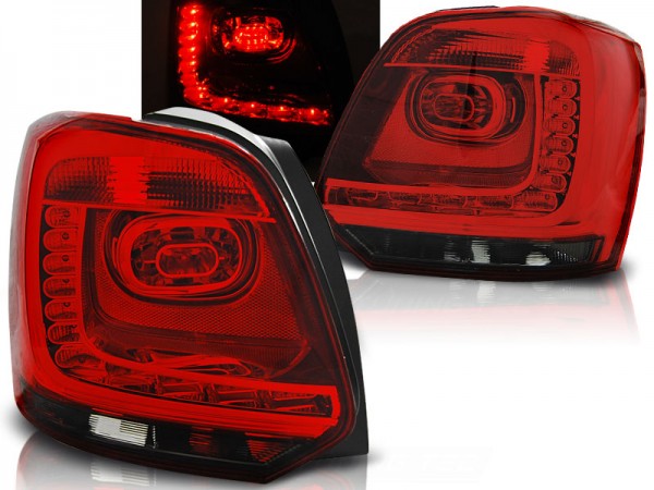 LED Rückleuchten für VW Polo 6R Bj. 09-14 Rot/Smoke