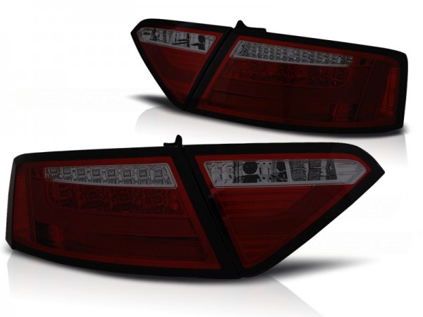 LED Lightbar Rückleuchten für Audi A5 Coupe Sportback Bj. 07-11 Rot/Smoke