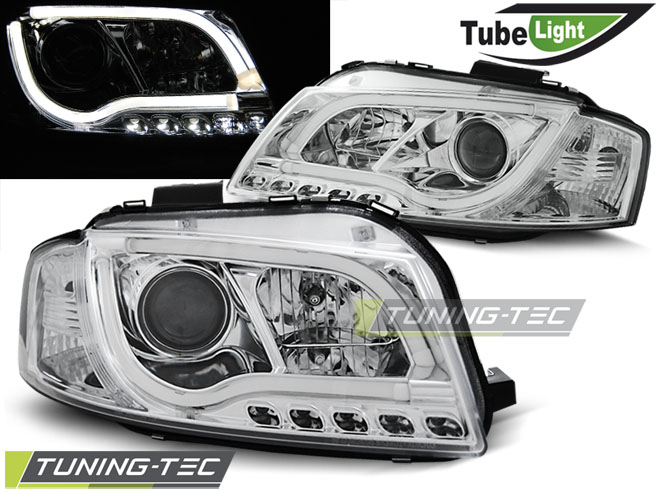 Scheinwerfer LED Tagfahrlicht Optik für Audi A3 8P 8PA Bj. 04-08