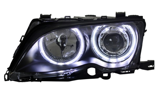 "Bundle 6" Scheinwerfer Angel Eyes + LED Rückleuchten für BMW E46 Limo Bj. 01-05