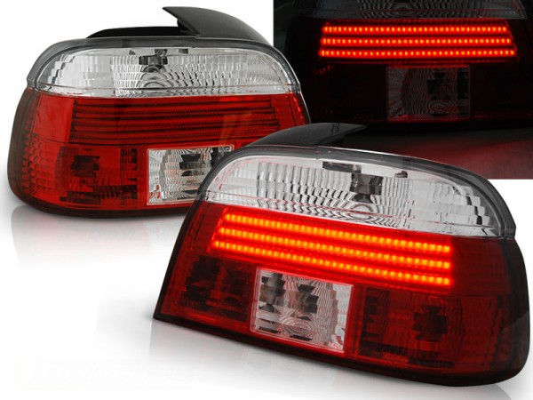 LED Rückleuchten für BMW E39 Limo Bj. 95-00 Rot/Chrom