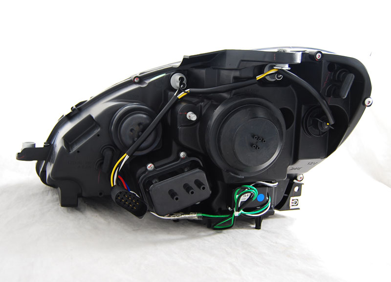 Scheinwerfer LED Tagfahrlicht Optik für Mercedes C-Klasse W204 Bj. 07-10 Chrom