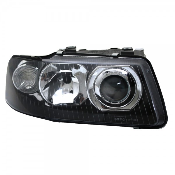 Scheinwerfer Klarglas für Audi A3 8L Facelift Bj. 00-03 Schwarz