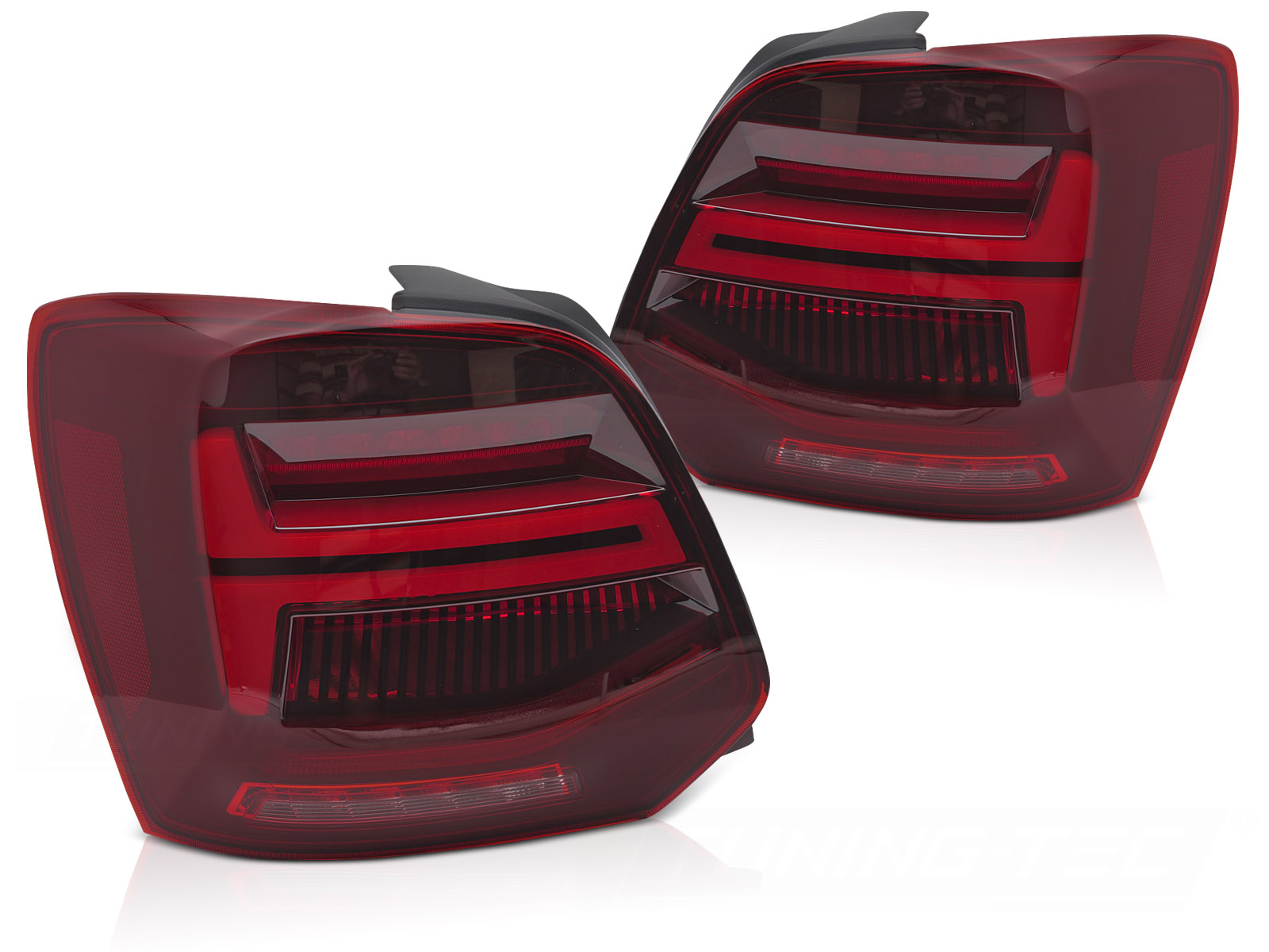 LED Lightbar Rückleuchten für VW Polo 6R 6C Bj. 09-17 Rot