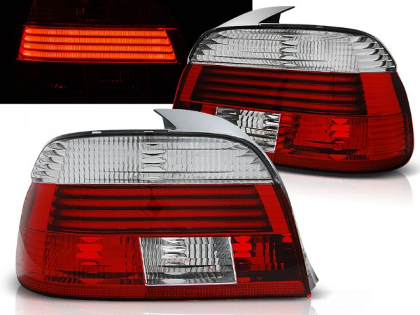 LED Rückleuchten für BMW E39 Limo Bj. 00-03 Rot/Chrom