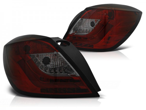 LED Lightbar Rückleuchten für Opel Astra H GTC (3-Türer) Bj. 04-09 Rot/Smoke