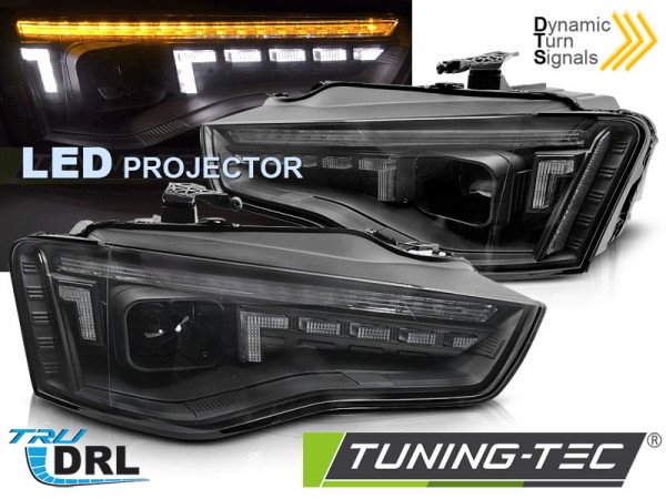 Voll LED Scheinwerfer Tagfahrlicht für Audi A5 8T 8F Facelift Bj. 11-16 Schwarz