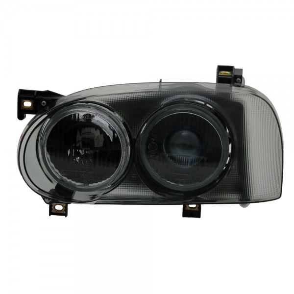 Doppellinsen Scheinwerfer Projektor für VW Golf 3 Bj. 91-97 Smoke