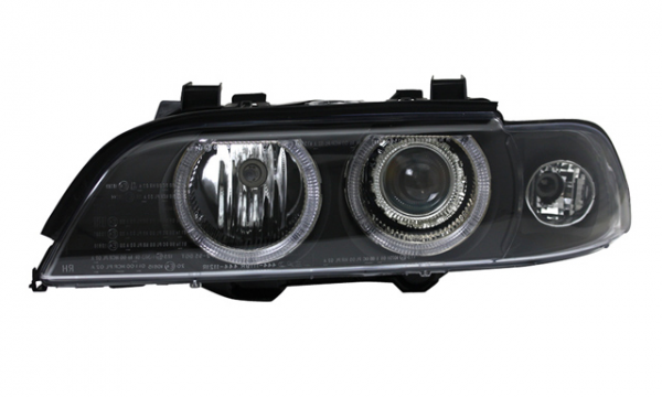 Xenon Scheinwerfer Angel Eyes für BMW 5er E39 Bj. 95-00 Schwarz