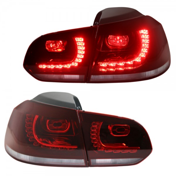 LED Rückleuchten für VW Golf 6 (VI) Bj. 08-12 Rot/Chrom