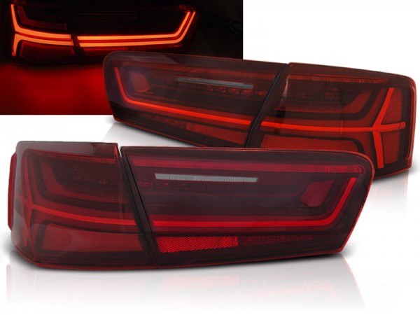 LED Lightbar Rückleuchten für Audi A6 4G C7 Limo Bj. 2011-2014 Rot dynamischer Blinker