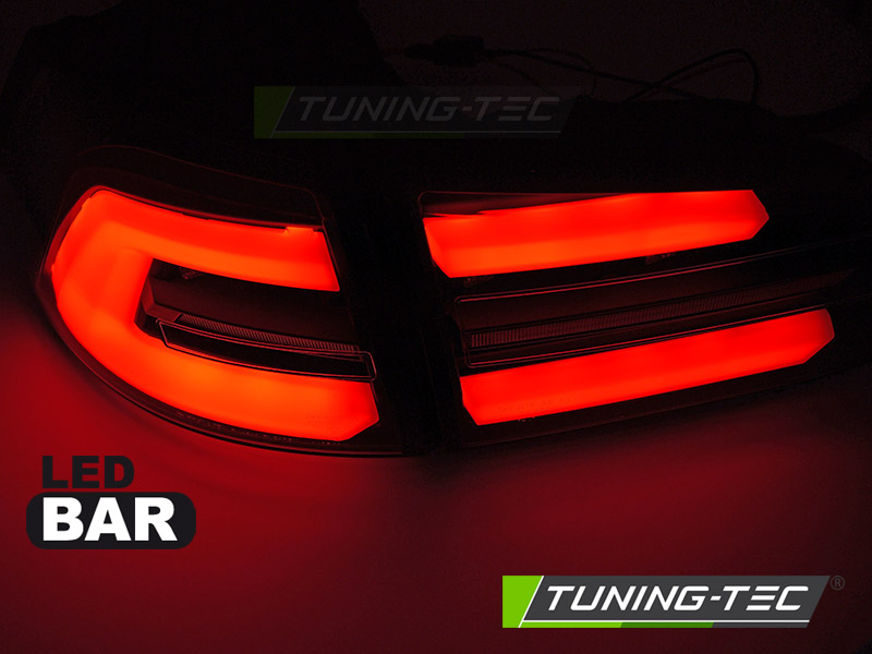 Voll LED Lightbar Rückleuchten für VW Golf 7 (VII) Variant Facelift Bj. 17-20 Rot/Chrom