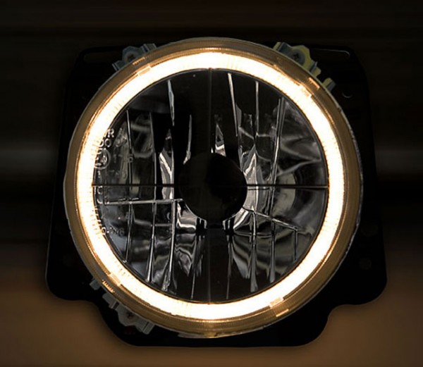 Scheinwerfer Angel Eyes für VW Golf 2 Bj. 83-92 Chrom mit Fadenkreuz