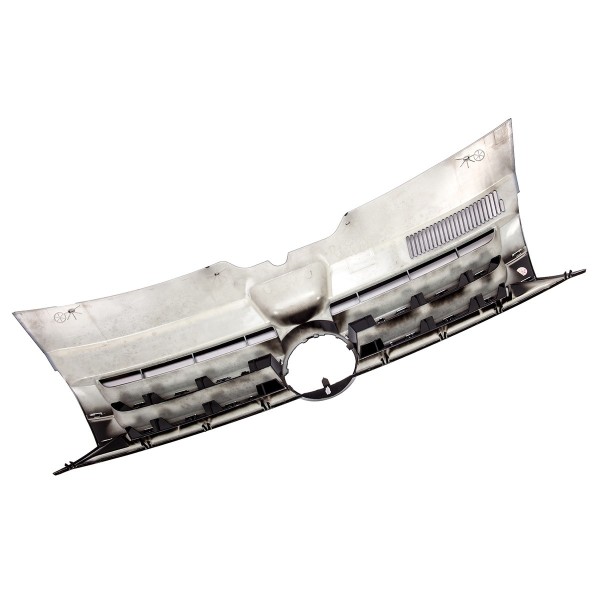 Kühlergrill mit Emblemhalter für VW T5 GP Bj. 2009-2015 Schwarz Glanz Chrom