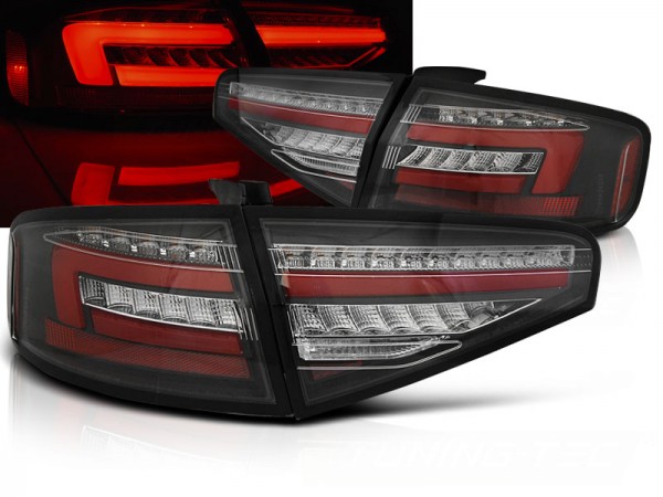 Voll LED Lightbar Rückleuchten für Audi A4 B8 (8K) Bj. 11-15 Schwarz für LED