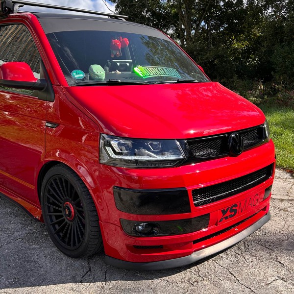 Voll LED Scheinwerfer Tagfahrlicht für VW T5 GP Facelift Bj. 10-15 Schwarz mit LED Blinker