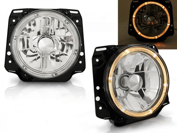 Scheinwerfer Angel Eyes für VW Golf 2 Bj. 83-92 Chrom