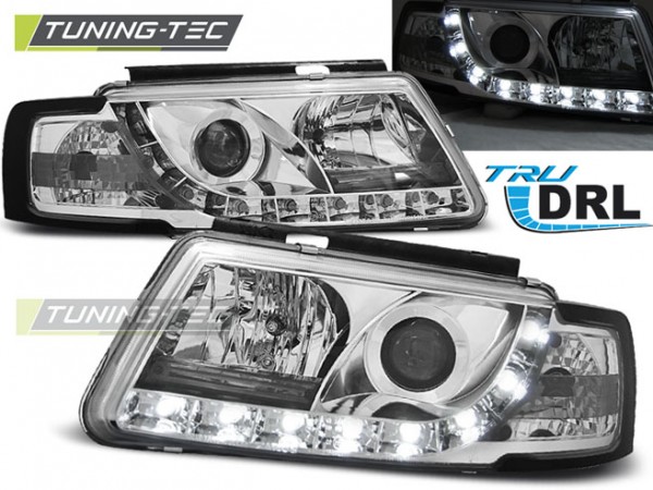 Scheinwerfer DRL LED Tagfahrlicht für VW Passat 3B Bj. 96-00 Chrom