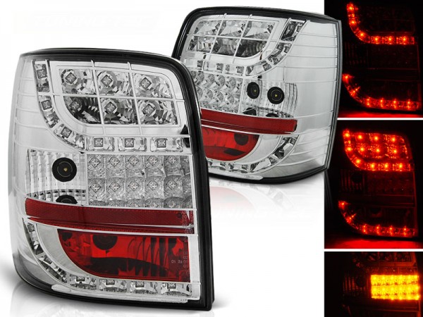 LED Rückleuchten für VW Passat 3BG Variant Bj. 00-04 Chrom mit LED Blinker