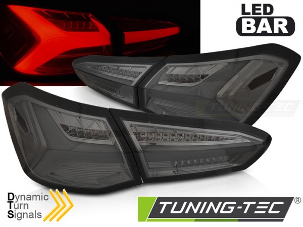 LED Lightbar Rückleuchten für Ford Focus MK4 Bj. 18-21 Smoke dynamischer Blinker