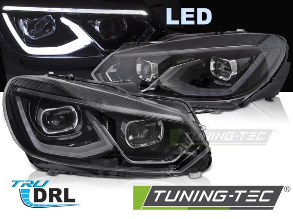 Voll LED Scheinwerfer Tagfahrlicht für VW Golf 6 Bj. 08-13 Schwarz mit LED Blinker