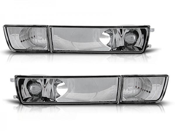 Frontblinker Set Chrom für VW Golf 3 / Vento mit Nebelscheinwerfer Dummy