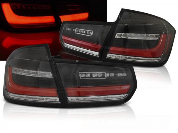 VOLL LED Lightbar Rückleuchten für BMW F30 Limousine Bj. 2011-2018 Schwarz
