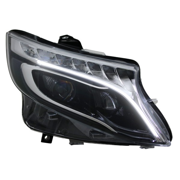 Voll LED Scheinwerfer Tagfahrlicht für Mercedes V-Klasse / Vito W447 Bj. 14-23 Schwarz LED Blinker