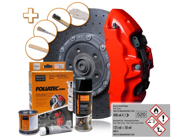FOLIATEC Bremssattellack Rot Glänzend Bremssattelfarbe Bremssattel 2194