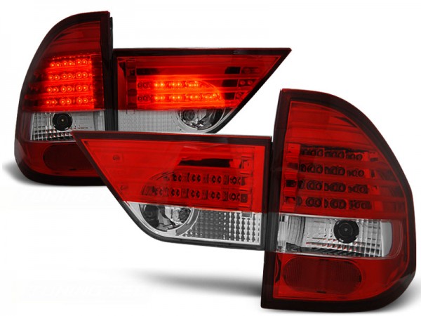 LED Rückleuchten für BMW X3 E83 Bj. 04-06 Rot/Chrom