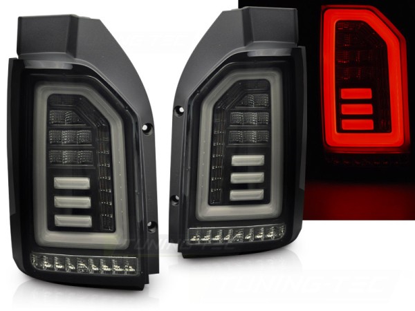 Voll LED Lightbar Rückleuchten für VW T6 Bj. 15-19 Smoke (Heckklappe / Halogen) w.L.