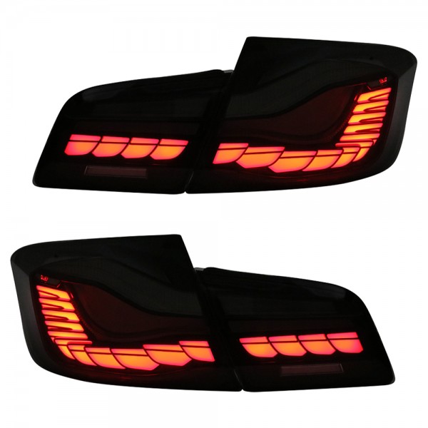 Voll LED Rückleuchten für BMW F10 Limo Bj. 10-16 Smoke in OLED Technik dynamischer Blinker