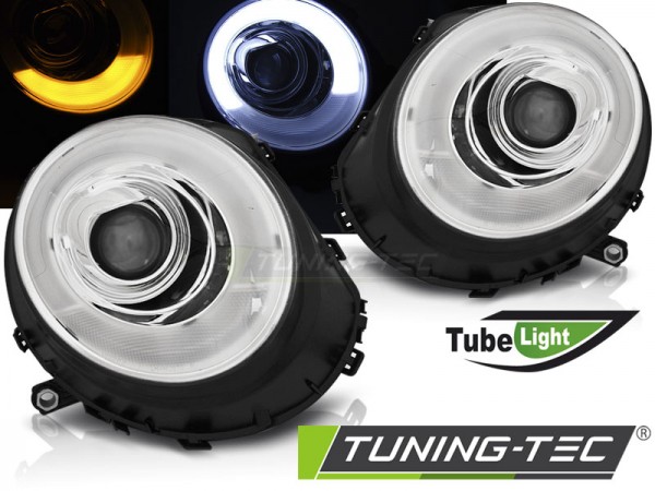 Scheinwerfer LED Tagfahrlicht Optik für Mini One Cooper Bj. 06-14 Chrom LTI